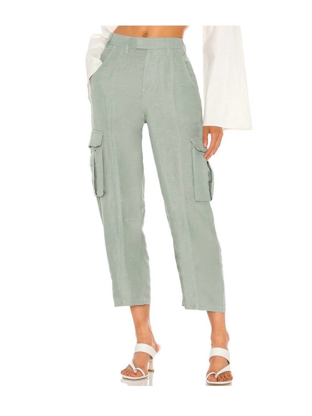 L'Academie The Mili Pant in Sage Green.